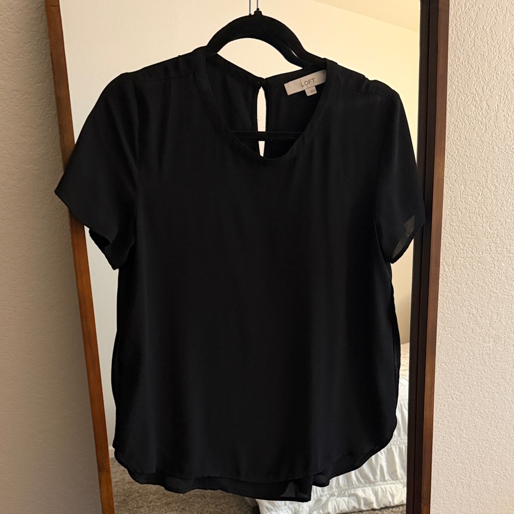 LOFT Classic Black Blouse